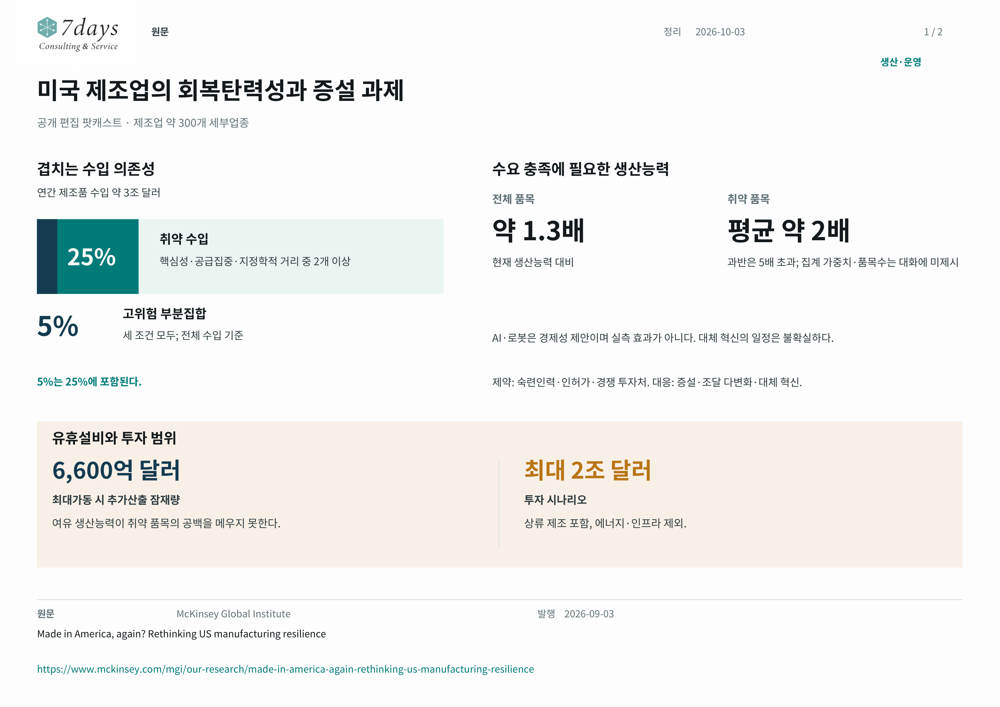 수입 의존성과 증설 조건을 정리한 첫째 쪽