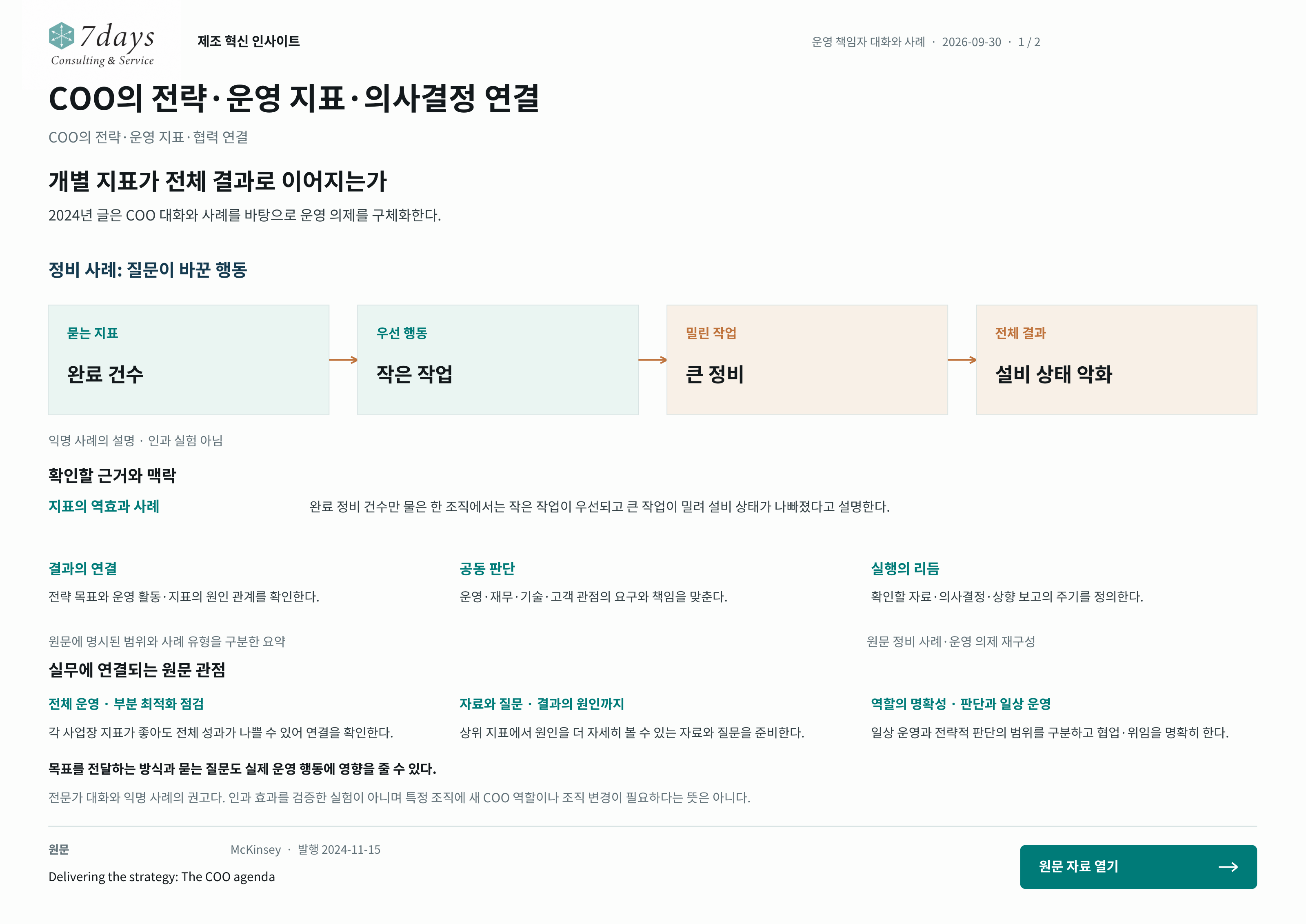 COO의 전략·운영 지표·의사결정 연결의 원문 근거 전체 페이지