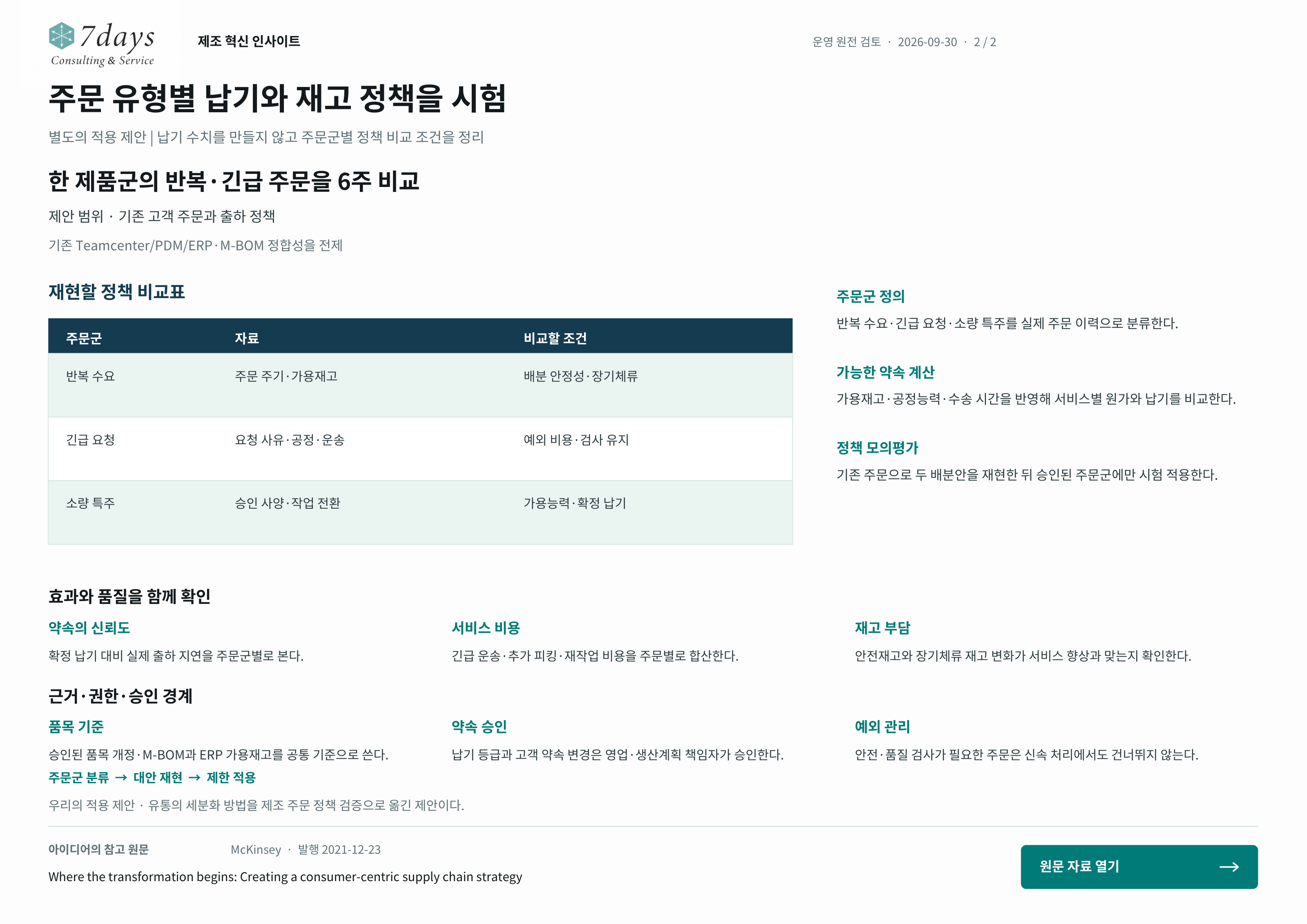 주문 유형별 납기와 재고 정책을 시험의 별도 적용 제안 전체 페이지