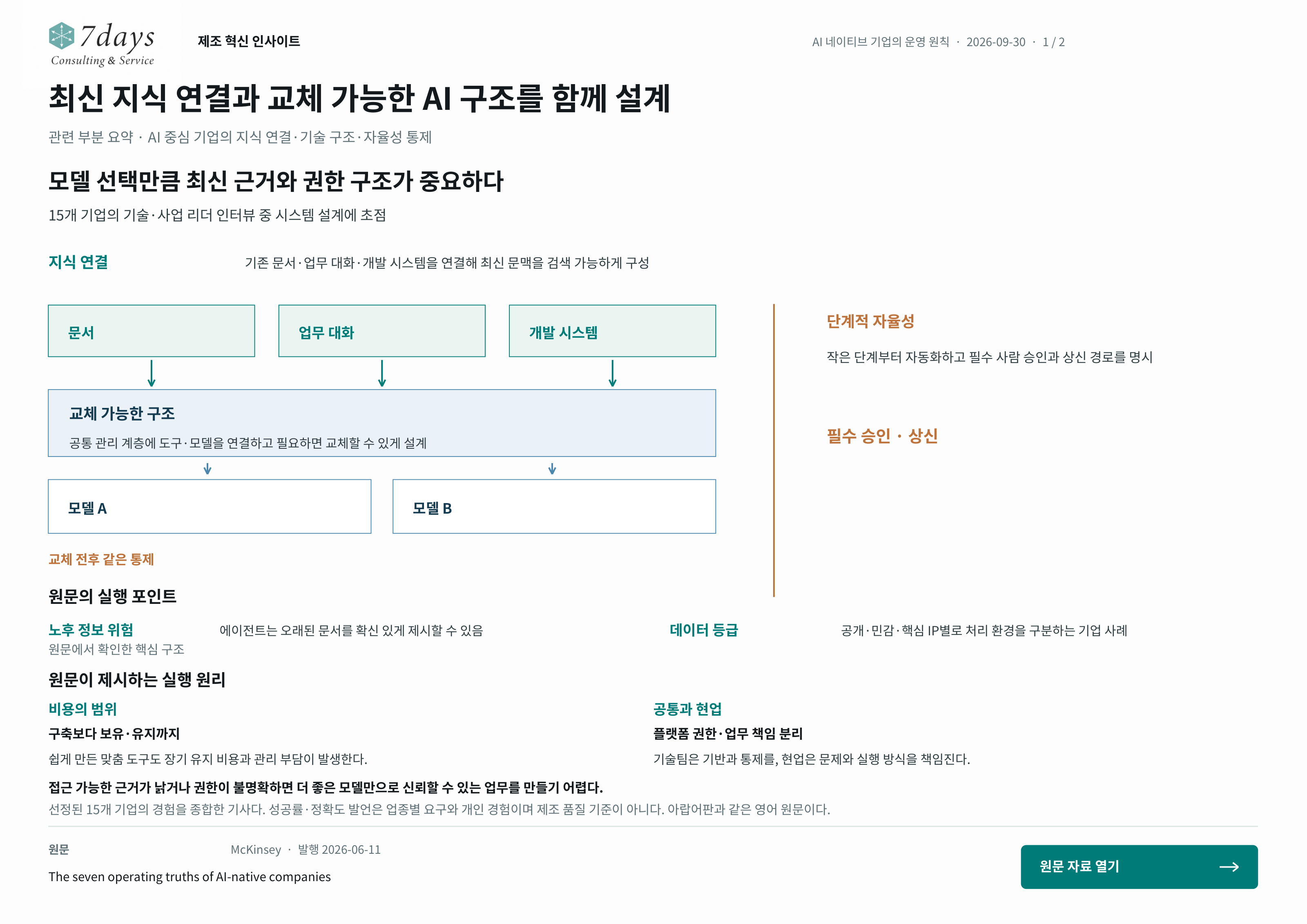 최신 지식 연결과 교체 가능한 AI 구조를 함께 설계의 원문 근거 전체 페이지