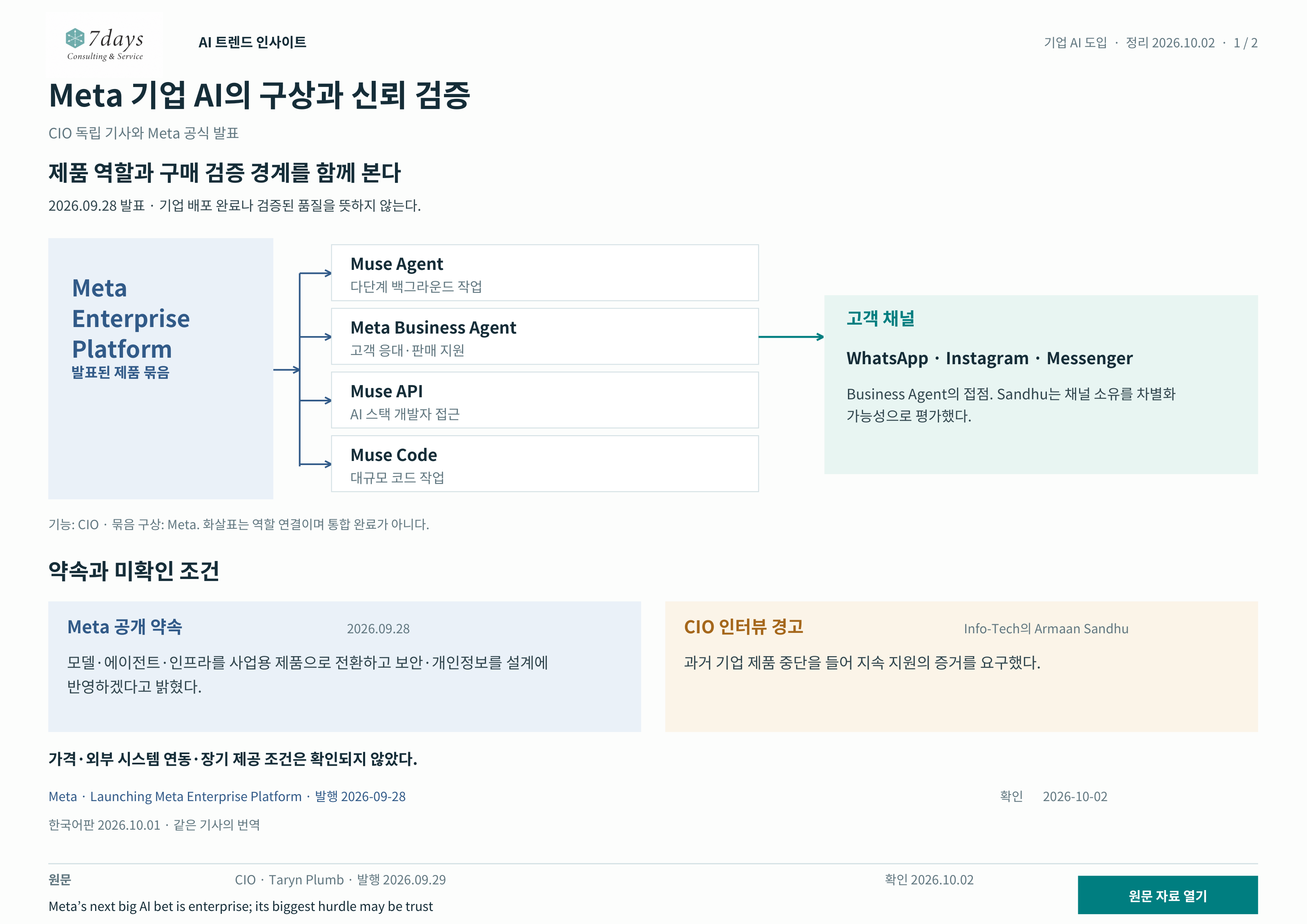 제품 역할과 신뢰 조건