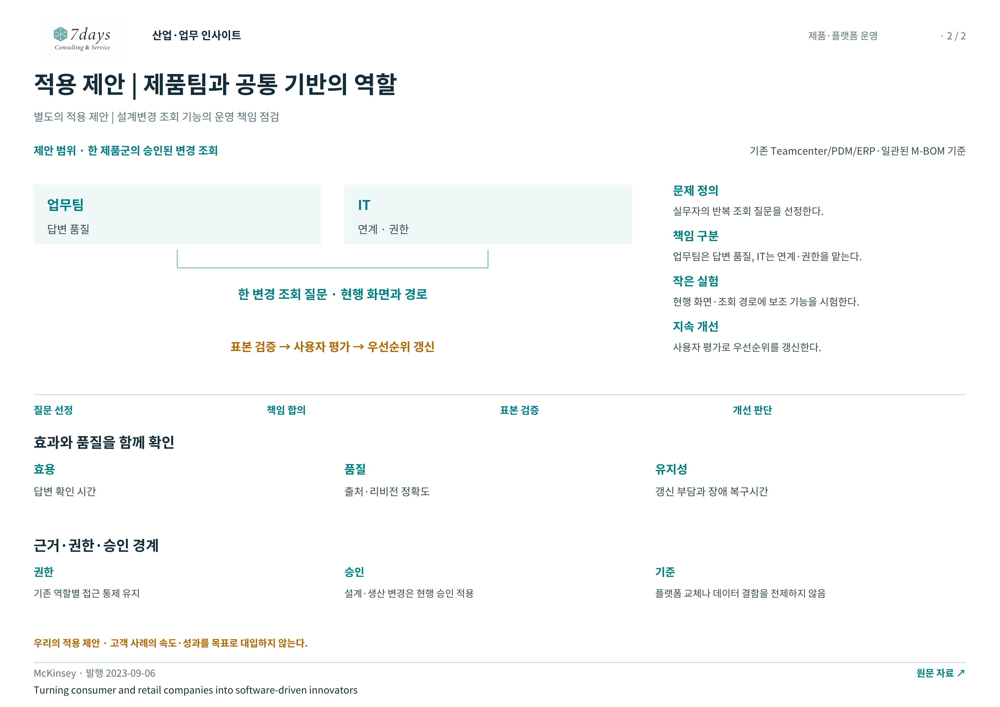 적용 제안 | 제품팀과 공통 기반의 역할 전체 페이지