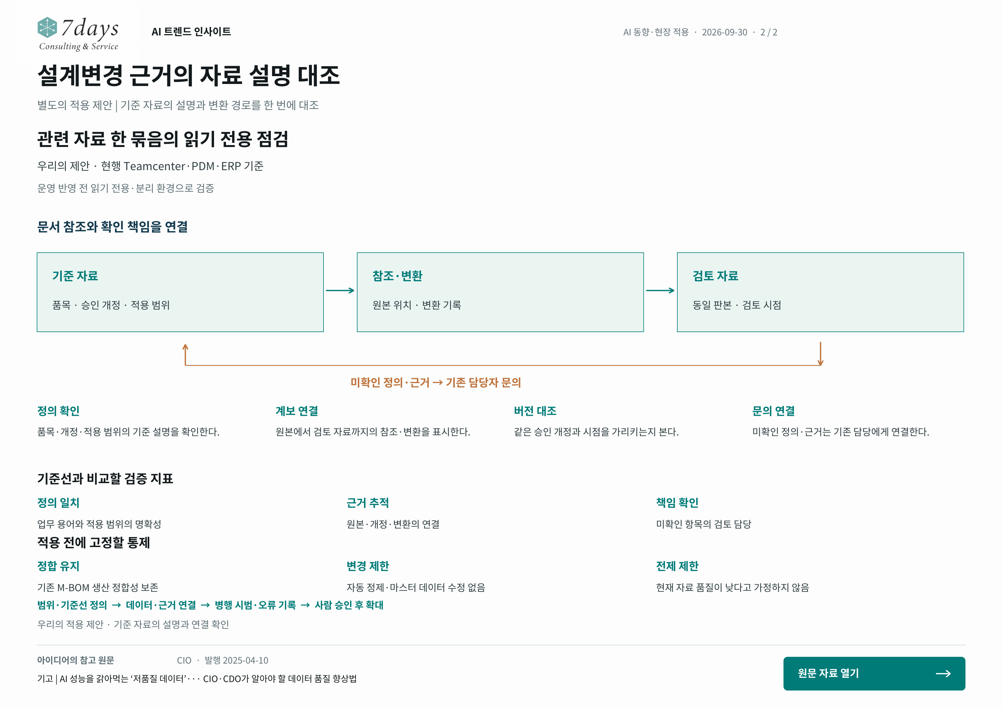 설계변경 근거의 자료 설명 대조의 별도 적용 제안 전체 페이지