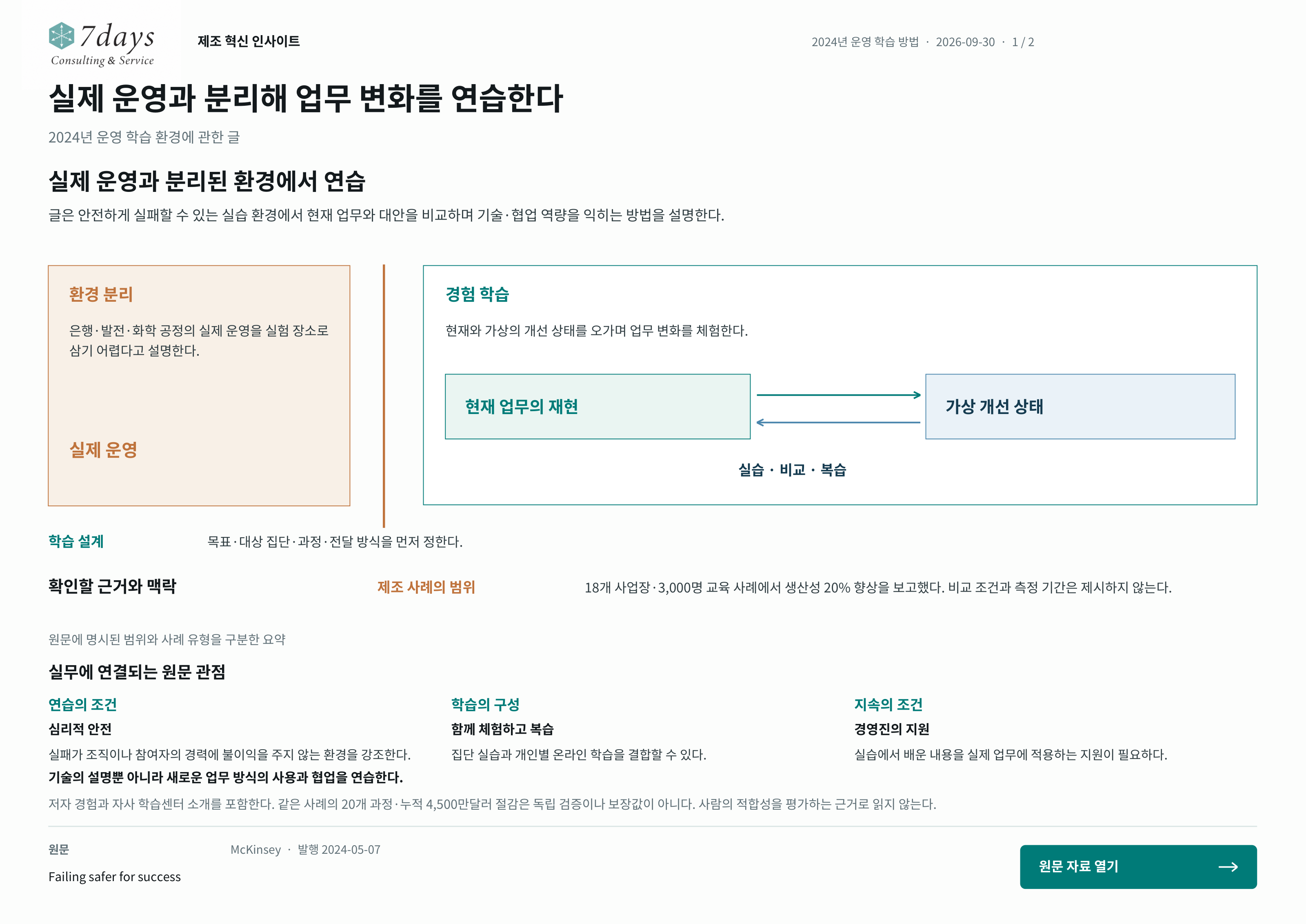 실제 운영과 분리해 업무 변화를 연습한다의 원문 근거 전체 페이지