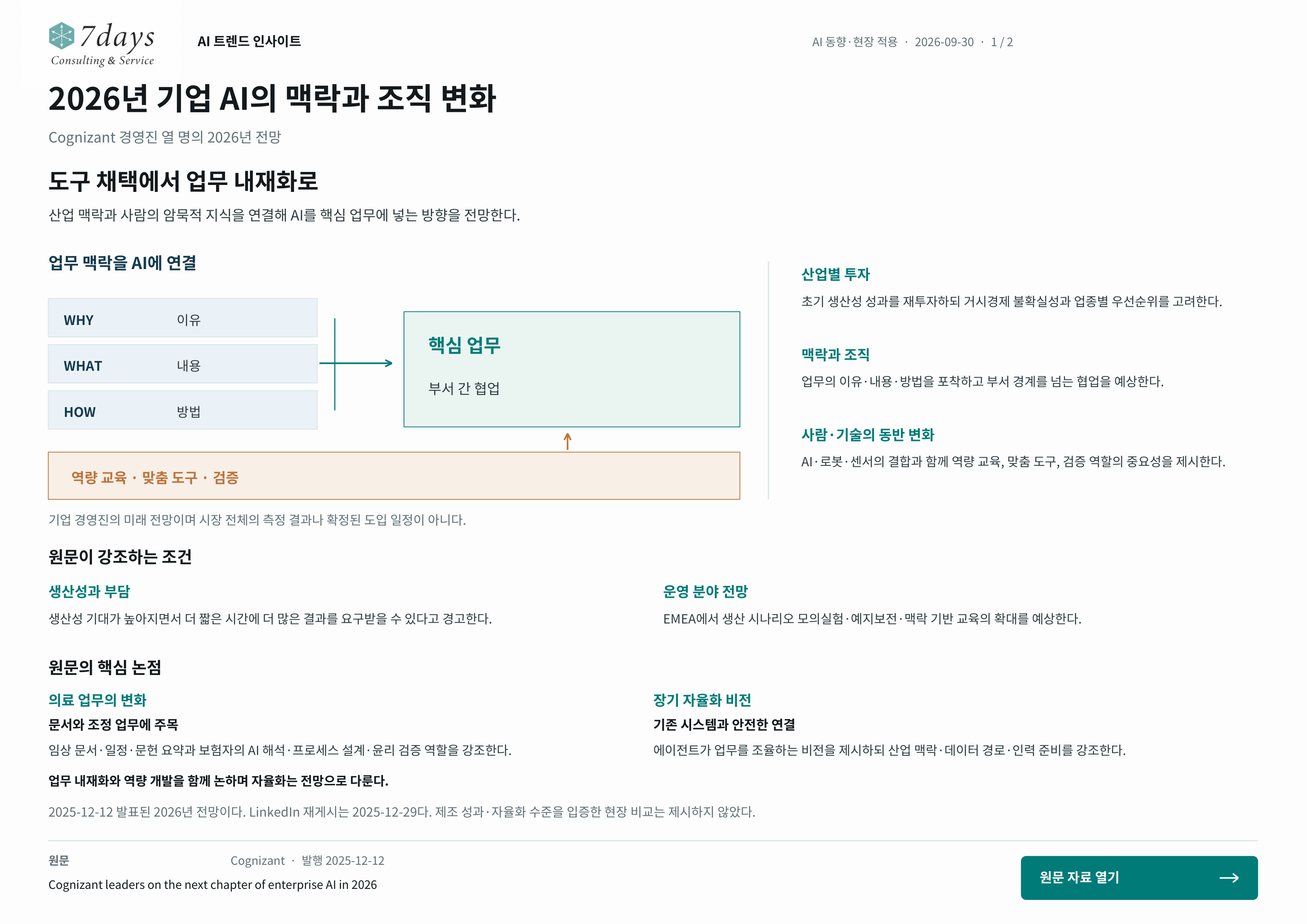 2026년 기업 AI의 맥락과 조직 변화의 원문 근거 전체 페이지